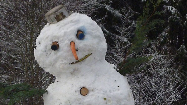 Schneemann - Winter in Bayern